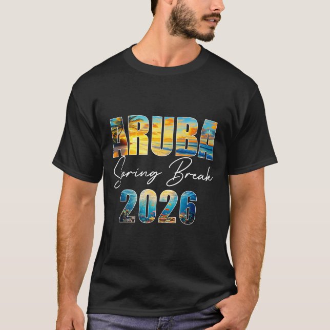 Camiseta Aruba Spring Break 2026 Summer Vacation Beach  (Frente)
