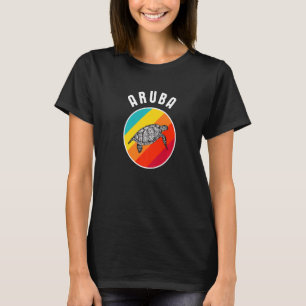Camiseta Aruba Vacinação Souvenir Imagem Colorida Retro Tur