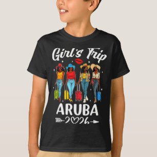 Camiseta Aruba Viagem de Meninas 2026 Gráfico de Aniversári