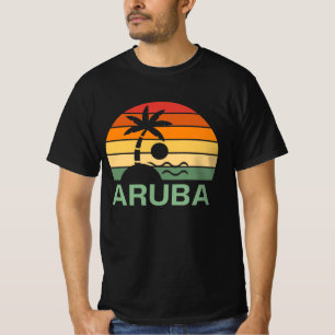 Camiseta Aruba Vintage Palm Trees Summer Beach