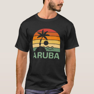 Camiseta Aruba Vintage Palm Trees Summer Beach
