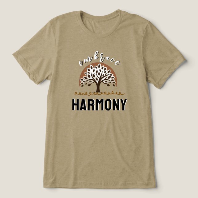 Camiseta Árvore Abstrata Abraçando a Harmonia (Design frontal)