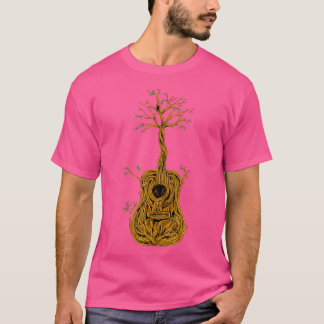 Camiseta Árvore Acústica De Guitari