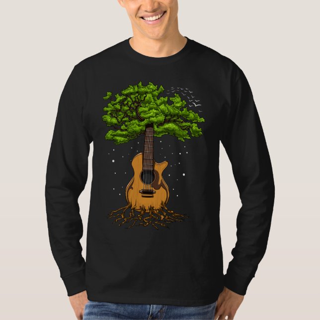 Camiseta Árvore Acústica De Violão (Frente)