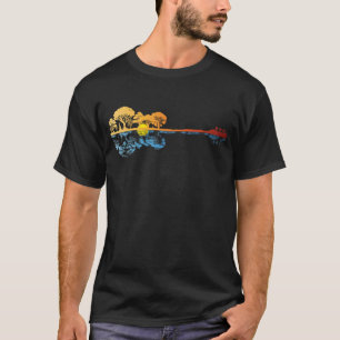 Camiseta Árvore Acústica de Violão da Vida
