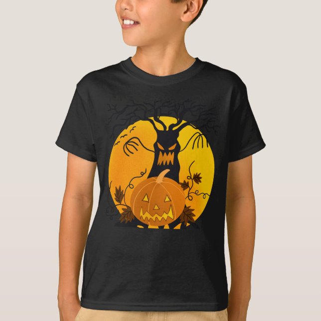 Camiseta Árvore Adoráveis do Halloween (Frente)