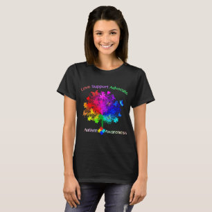 Camiseta Árvore arco-íris do Autismo