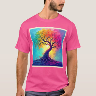 Camiseta Árvore Arco-Íris: Raízes de Esperança Infinita Art