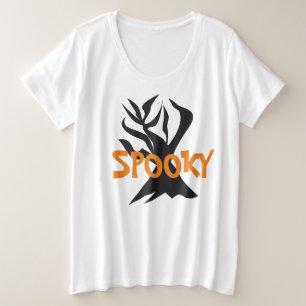 Camiseta Árvore Assustadora de Halloween Minimalista