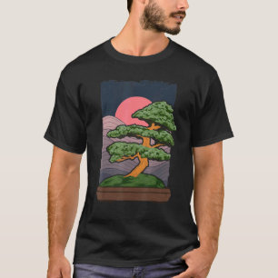 Camiseta Árvore Bonsai de Jardinagem Estética Japonesa