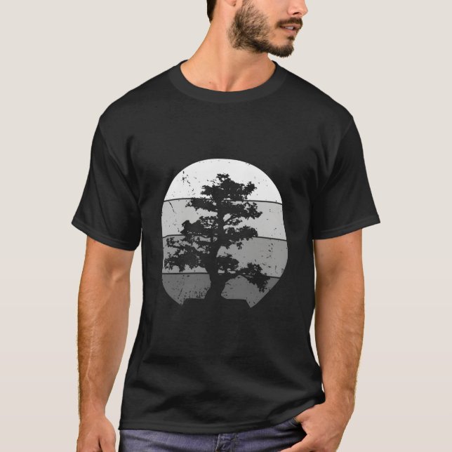 Camiseta Árvore Bonsai de Sol na Praia do Oceano Pacífico (Frente)