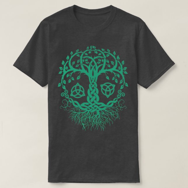 CAMISETA ÁRVORE CELTICA DO PAGÃO VIVO VIRANDO CELTICAS E DR (Frente do Design)