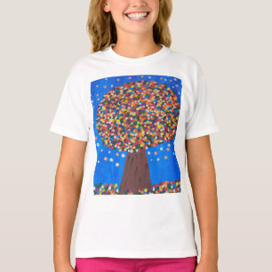 Camiseta Árvore colorida abstrato