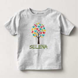 Camiseta Árvore Colorida com Pássaros