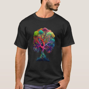 Camiseta Árvore colorida da vida Natureza Celta conserv