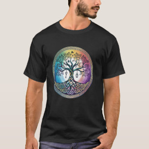 Camiseta árvore colorida da vida Odin Northman Valhalla Nor
