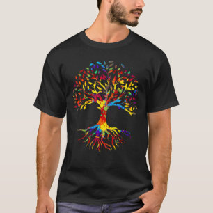 Camiseta Árvore Colorida Raízes Natureza