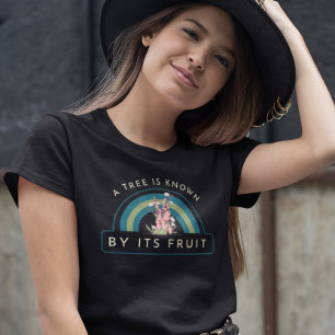 Camiseta Árvore Conhecida Pela Garota Da Vaca Da Fruta