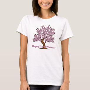 Camiseta Árvore cor-de-rosa da flor da Turquia B'Shevat