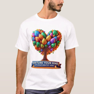Camiseta Árvore coronária do bem-estar mental: crescimento
