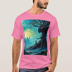 Camiseta Árvore Cósmica da Fantasia da Vida