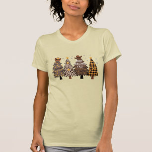 Camiseta Árvore Country Christmas Western Cowboy Cowgirl 