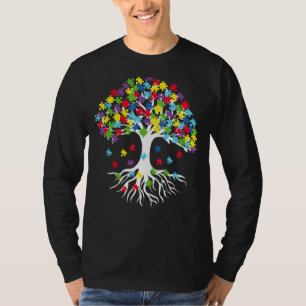 Camiseta Árvore Da Consciência Do Autismo Mês Asd Apoiador