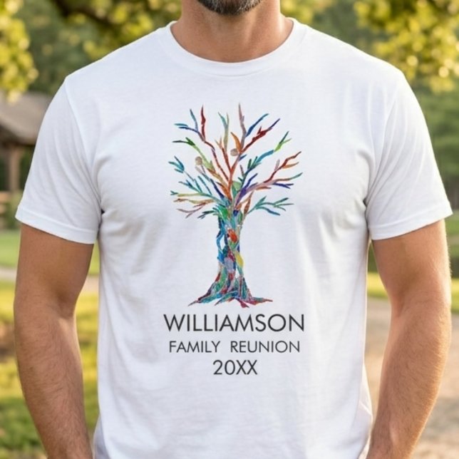 Camiseta Árvore da Família Rainbow (Criador carregado)