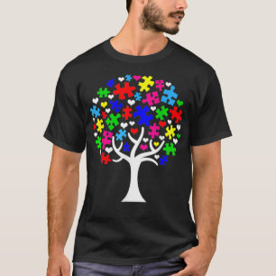 Camiseta Árvore da Vida Autismo Sensibilização Mês Tee
