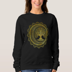 Camiseta Árvore Da Vida Cresente Moon Fases Florais Mandala