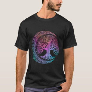 Camiseta Árvore Da Vida Cresente Moon Fases Mandala Yoga Gi