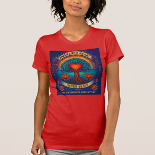 Camiseta Árvore da Vida da Arte do Coração Desperto – Bênçã