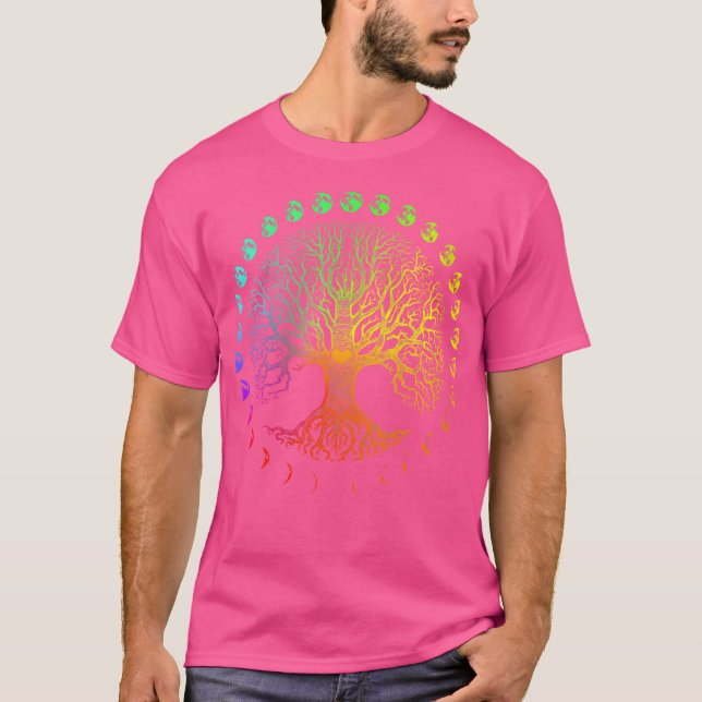 Camiseta Árvore da Vida Fases da Lua (Frente)