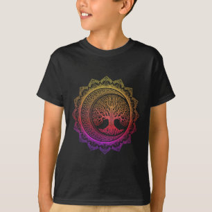 Camiseta Árvore Da Vida Fases Da Lua Crescente Floral Manda