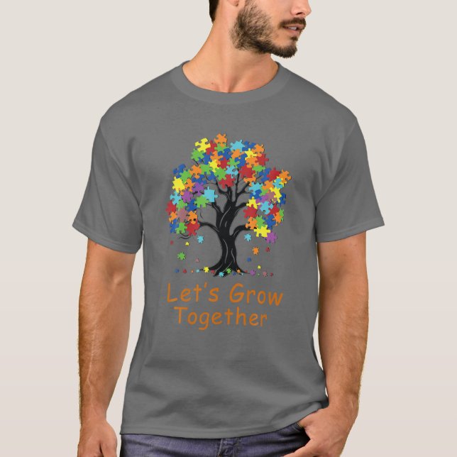 Camiseta Árvore Da Vida Vamos Do Autismo Cresce Junto Com O (Frente)