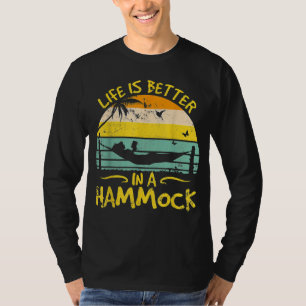 Camiseta Árvore de acampamento Hammock Voltando ao Hammocki
