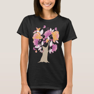 Camiseta Árvore de Borboleta Bonita Árvore de Borboleta Bor