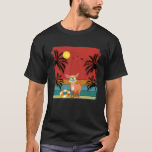 Camiseta Árvore de Coco da Praia - Gráfico Chihuahua Dog Lo