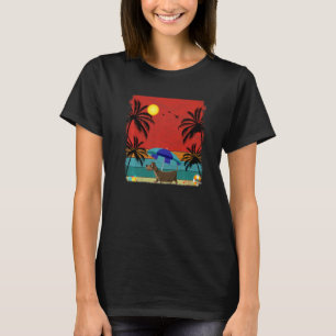 Camiseta Árvore de Coco de Praia - Tríplice Gráfico Dachshu