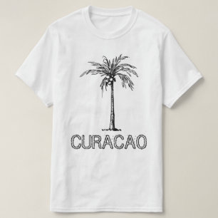 Camiseta Árvore de coco do curacão design preto e branco