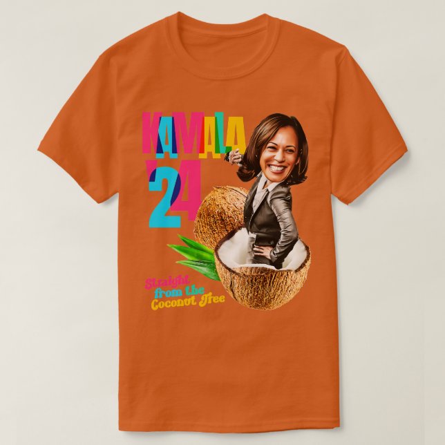 Camiseta Árvore de Coco Kamala 2024 (Frente do Design)