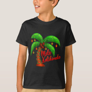 Camiseta Árvore de Coco Natal Havaiano Mele Kalikimaka