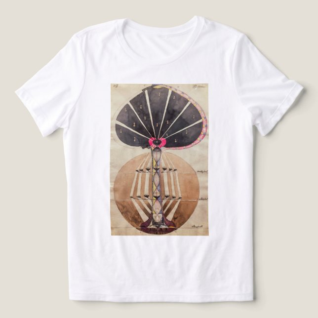 Camiseta Árvore de conhecimento n.o 3 | Hilma af Klint | (Design frontal)