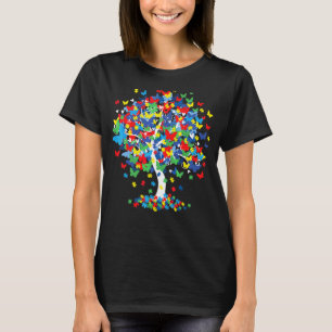 Camiseta Árvore De Consciência Do Autismo Mês Para Apoio A
