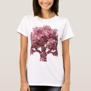 Camiseta Árvore de conscientização do CÂNCER DE MAMA pratea