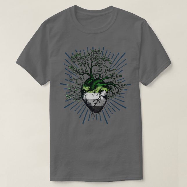 Camiseta Árvore de Coração Aromática da Vida 1 (Frente do Design)
