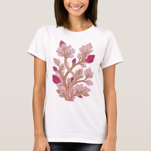 Camiseta Árvore de Cristal Prateada com Design Impactante (Frente)