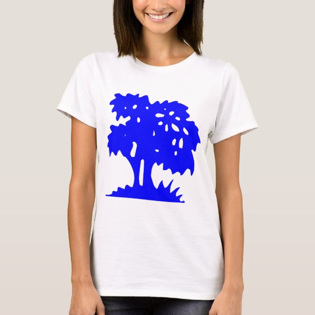 Camiseta Árvore de desenho - Azul (Frente)