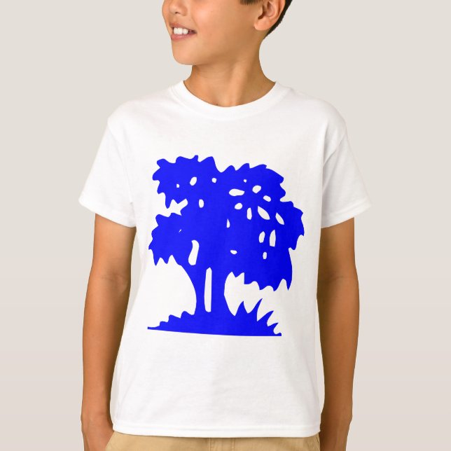 Camiseta Árvore de desenho - Azul (Frente)