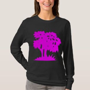 Camiseta Árvore de desenho - magenta
